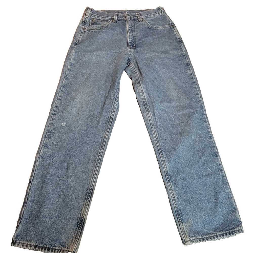 Carhartt Jeans Men's 32x32 Blue Denim Relaxed Fit Flannel Lined B172 DST Y2K